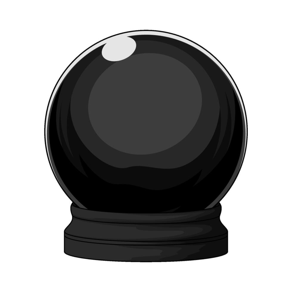 black crystal ball vector