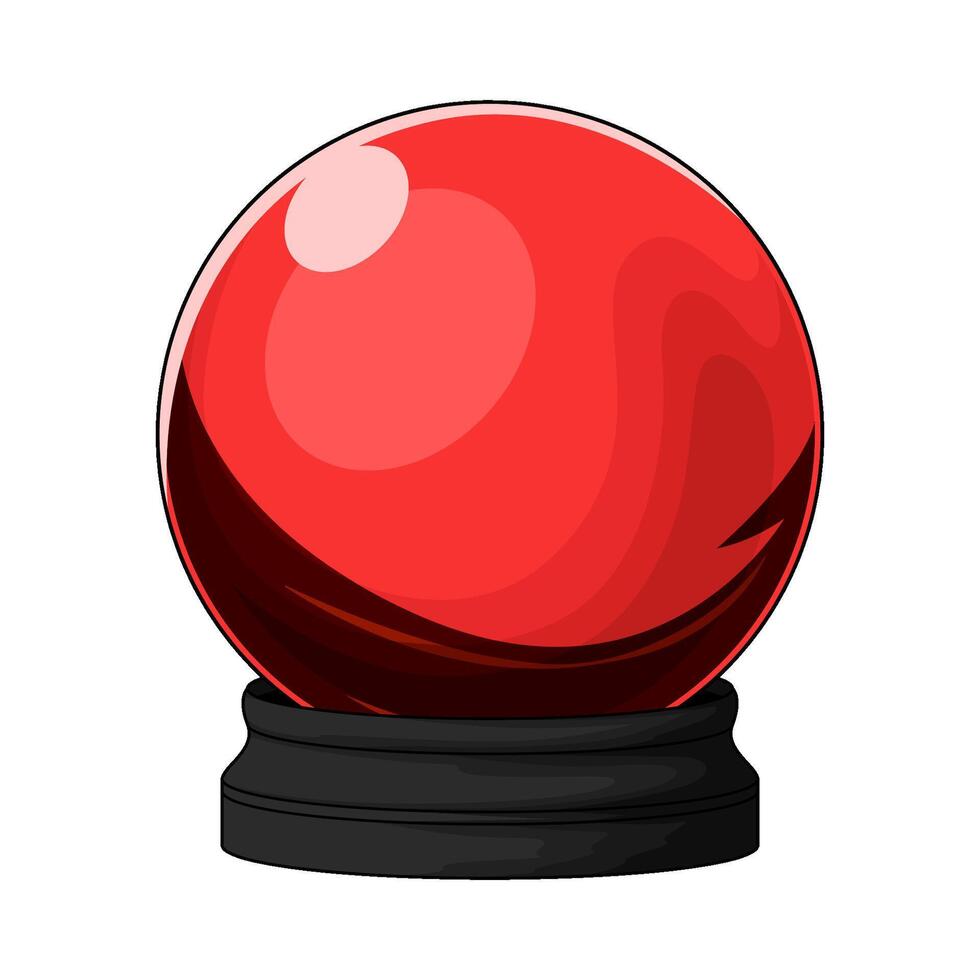 red crystal ball vector