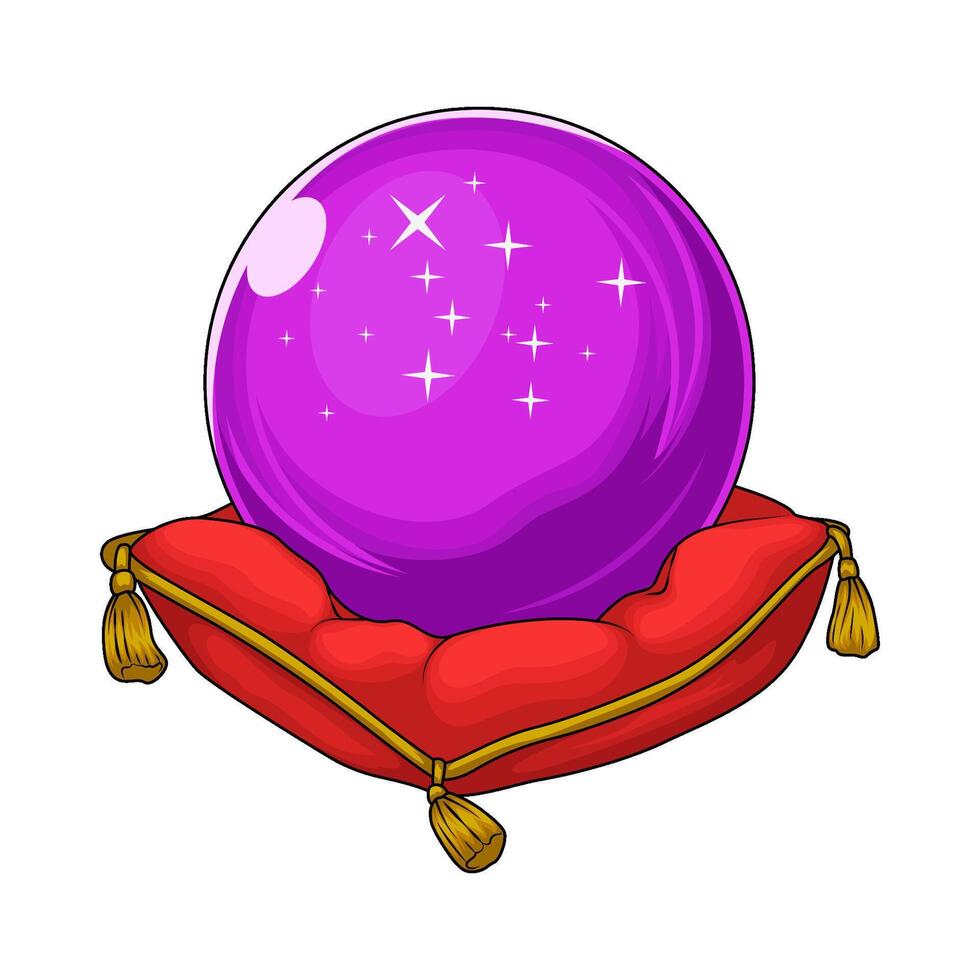 luxury purple crystal ball vector