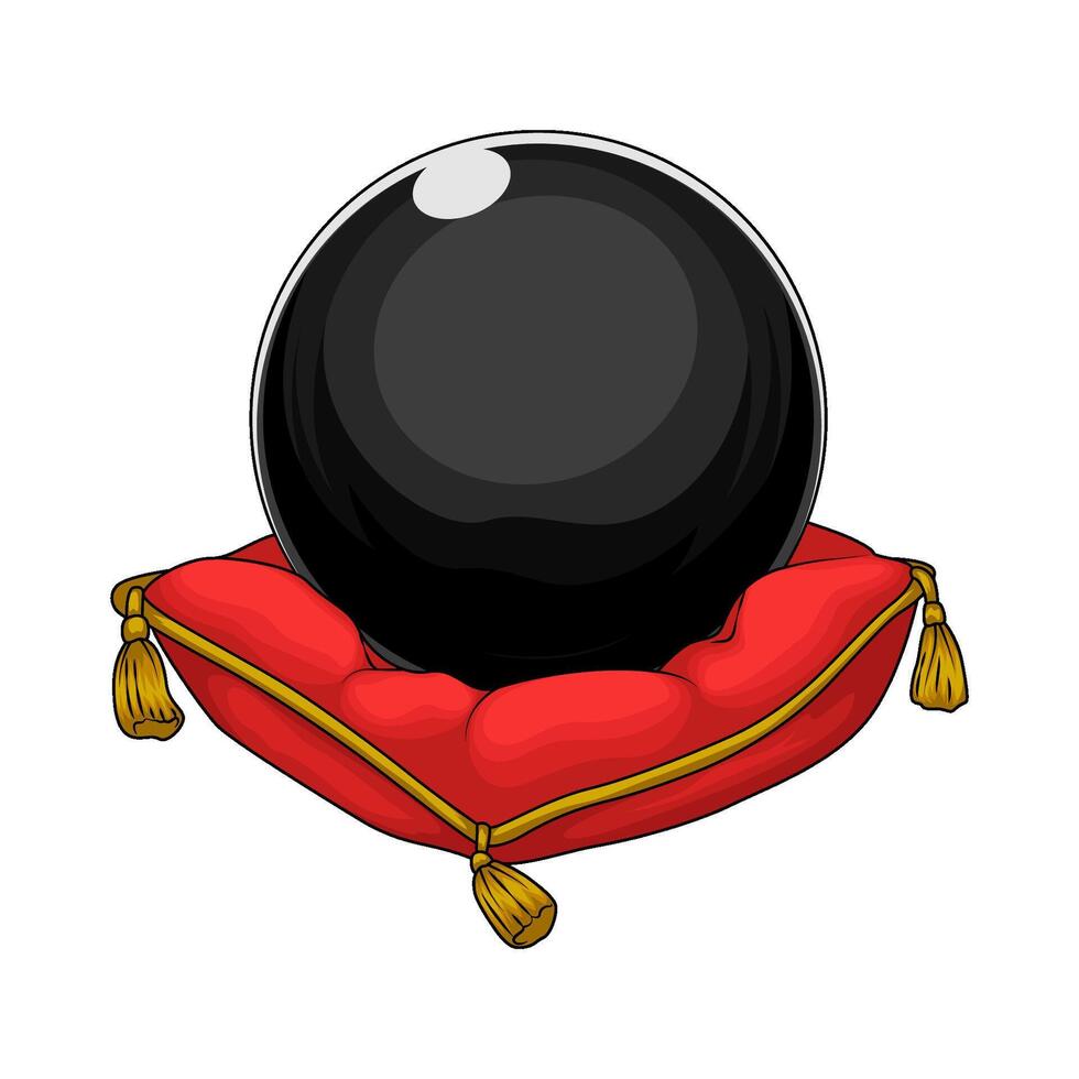 luxury black crystal ball vector