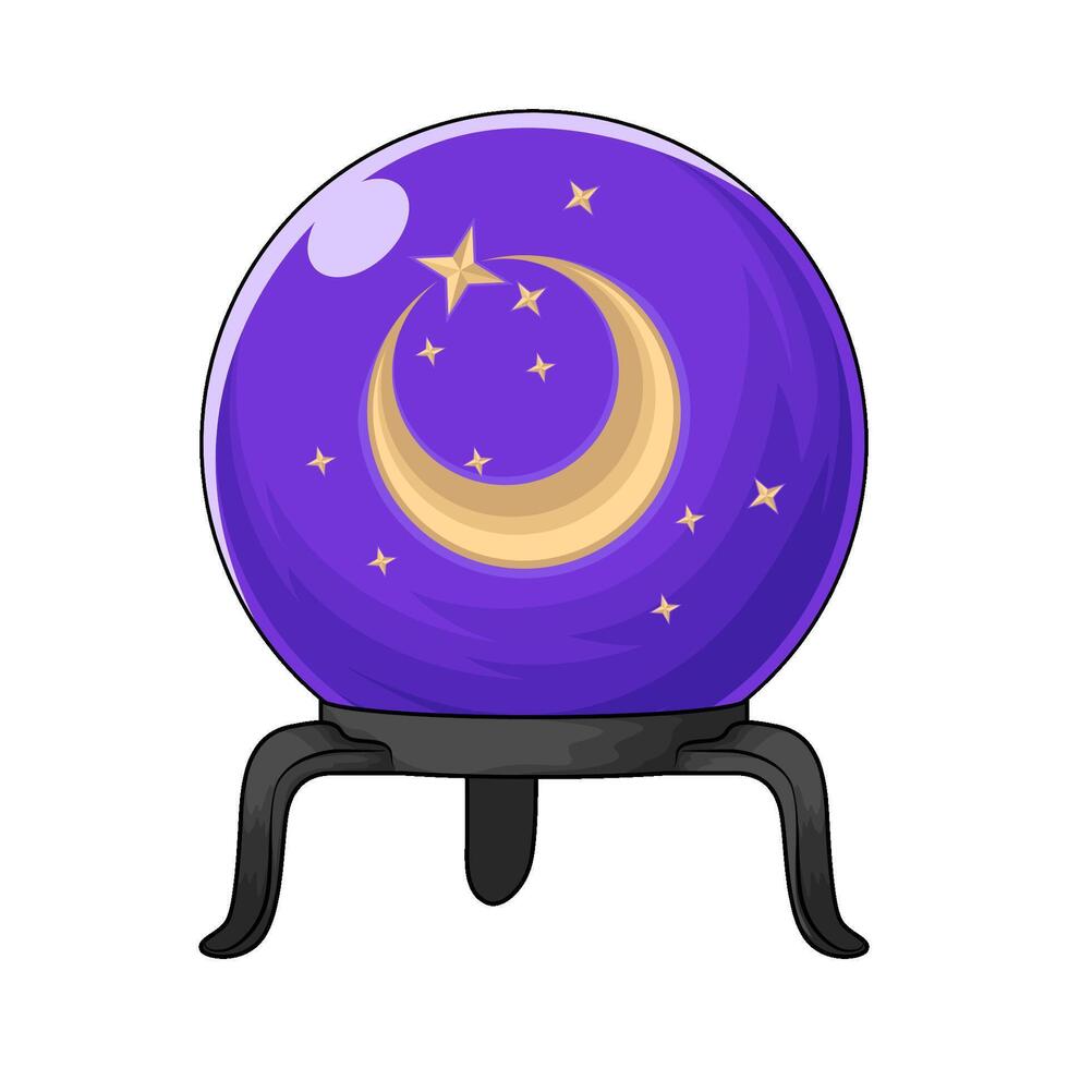 purple magic ball vector