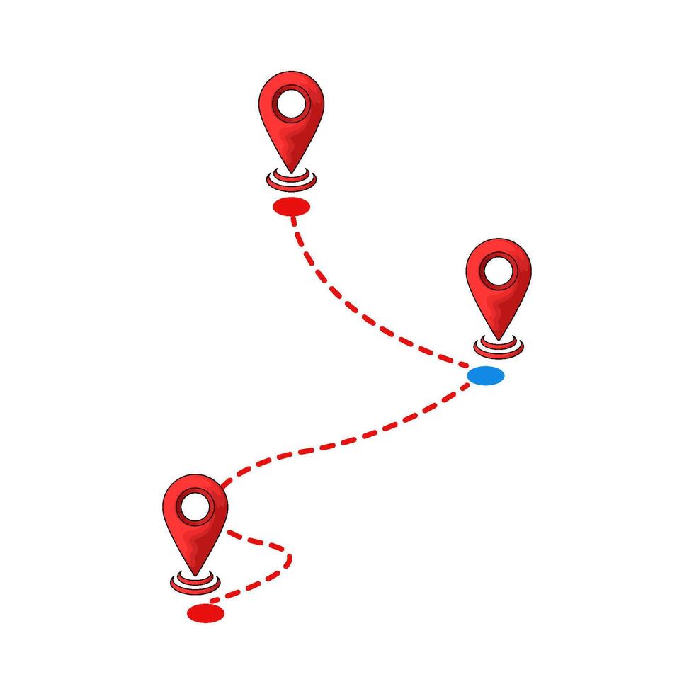 route with location illustration vector