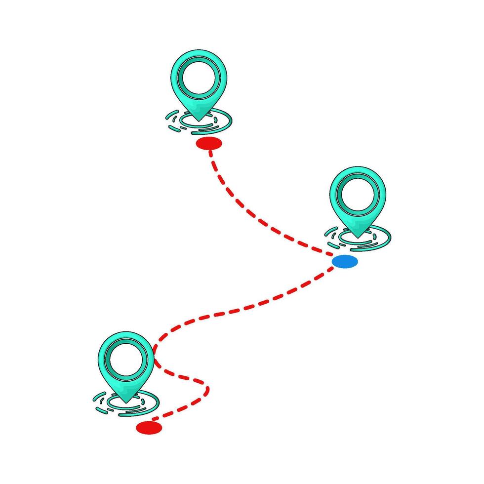 three location pin vector