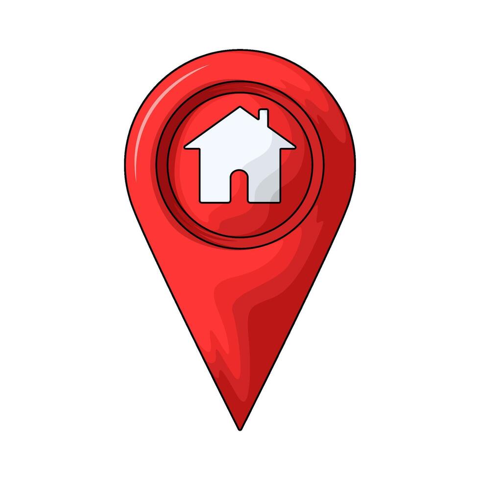 illustration of home location point vector