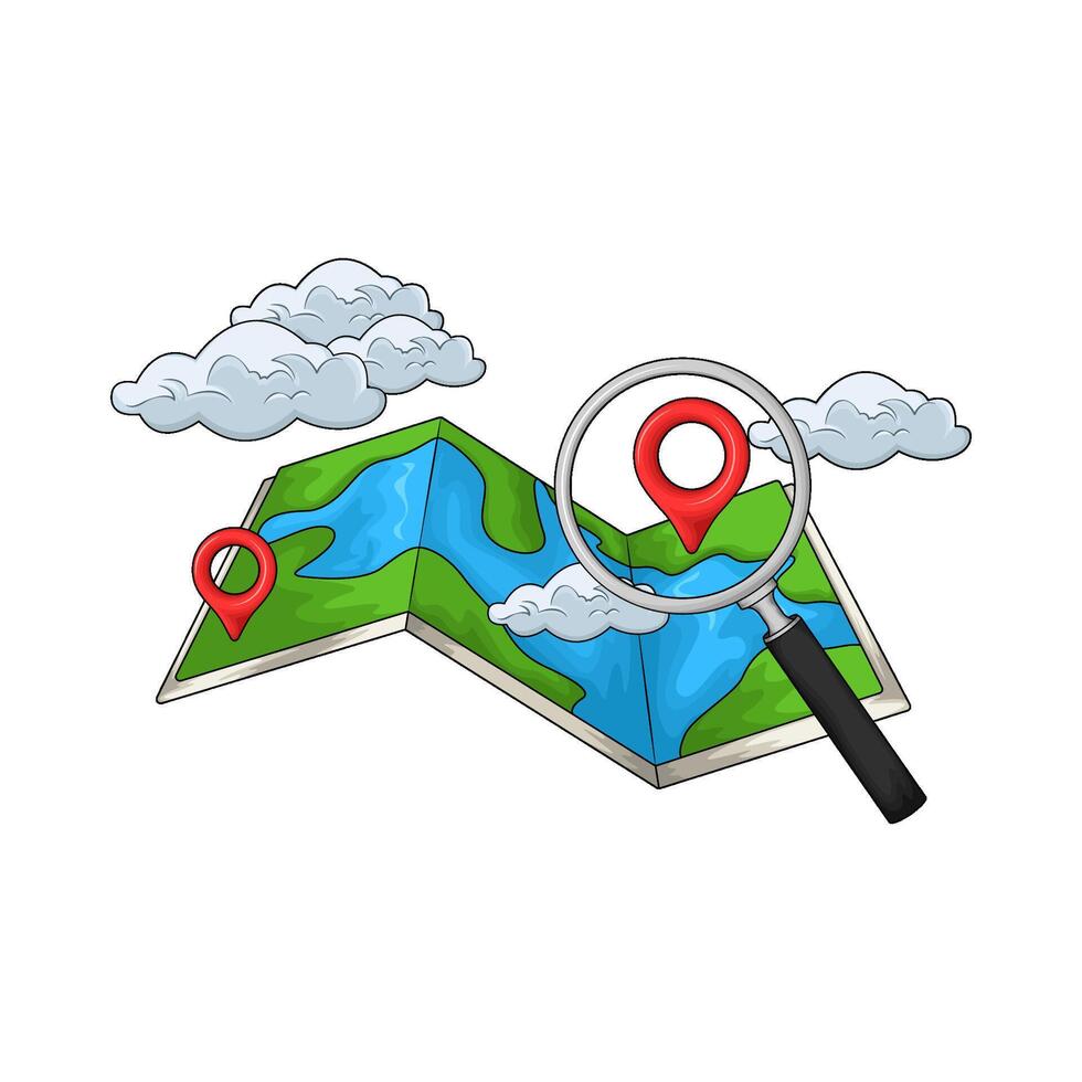 search location pin vector