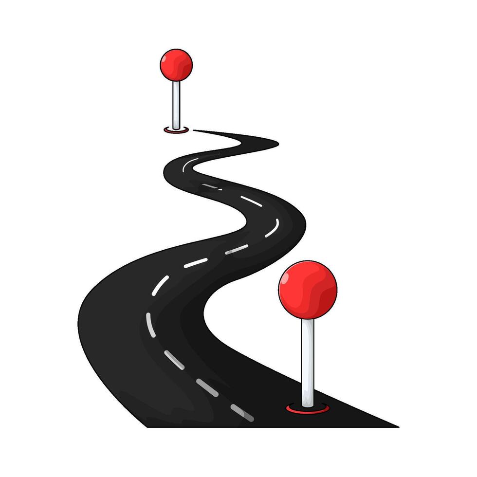 road and location illustration vector