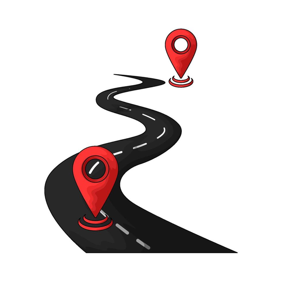 road and location vector