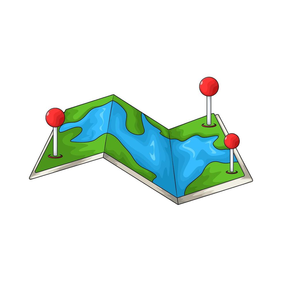 map with location illustration vector