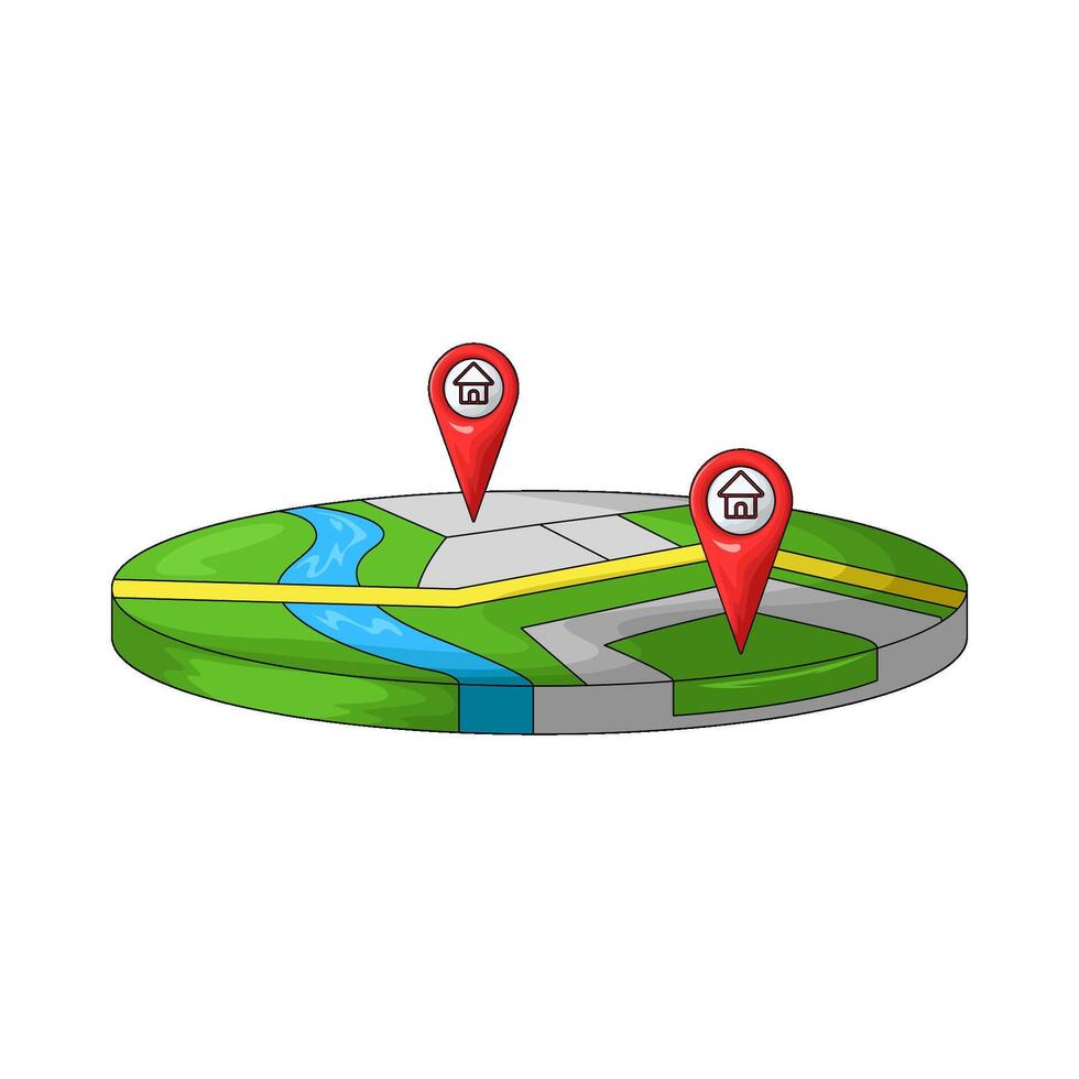 home location on map vector