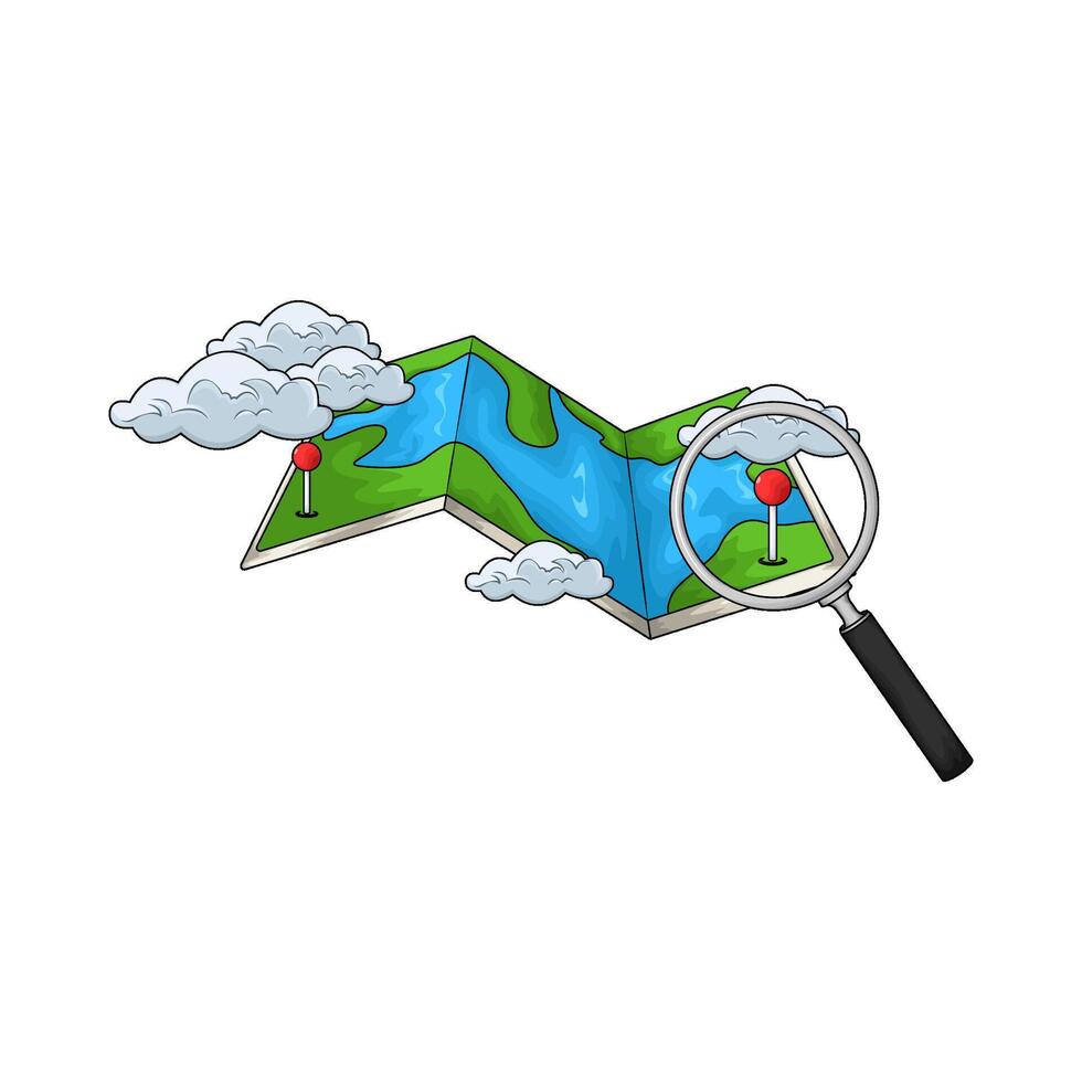 search location on map illustration vector