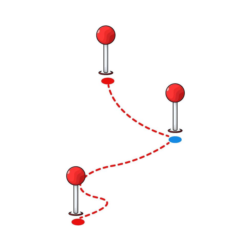 route and location pin vector