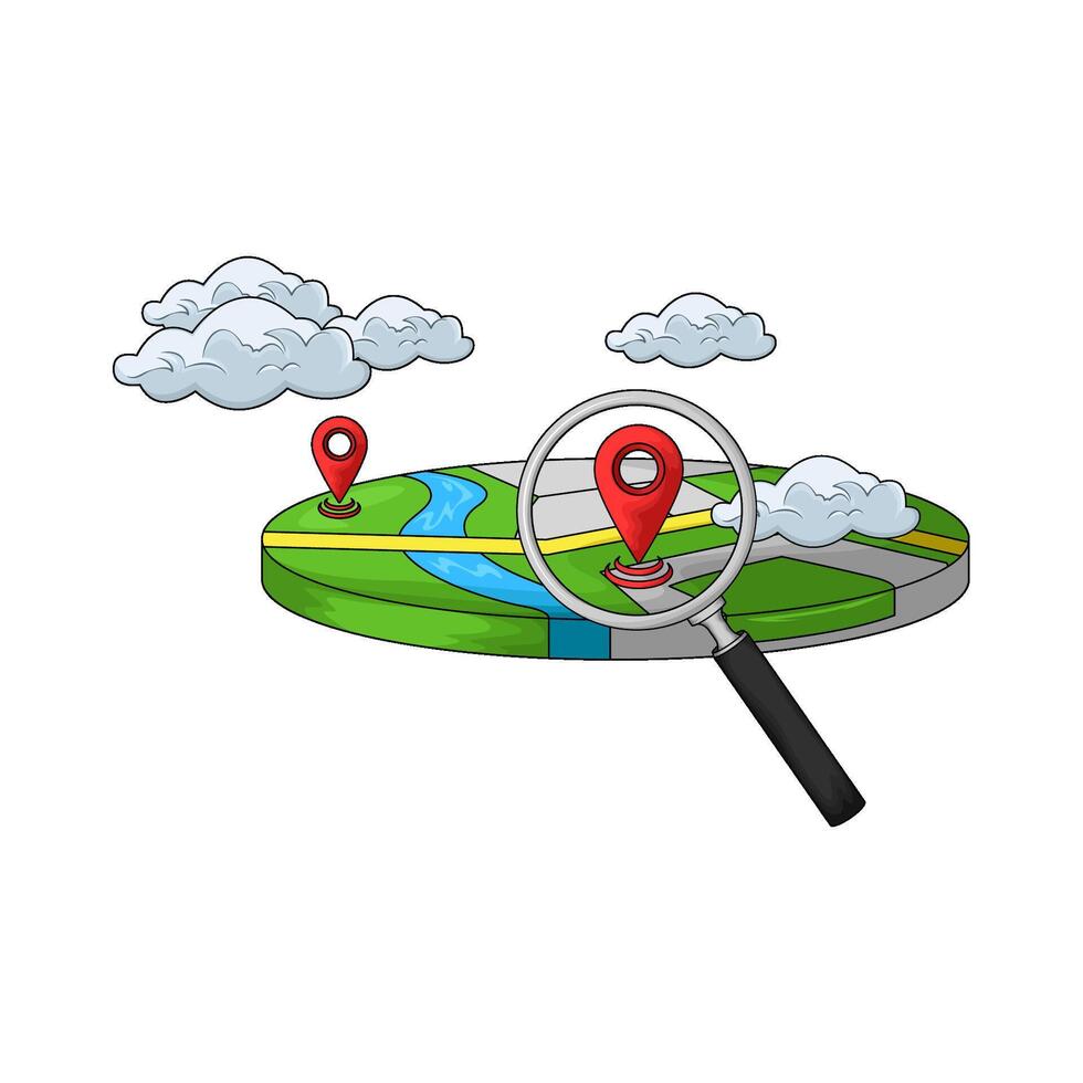 illustration of search with location vector