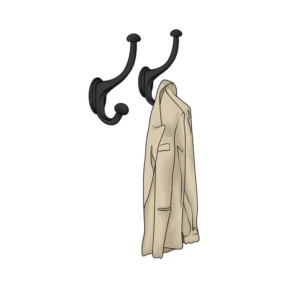 blazer hanging on hook vector