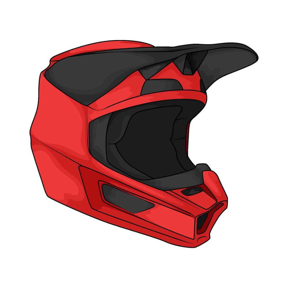 Red Racing Helmet illustration vector