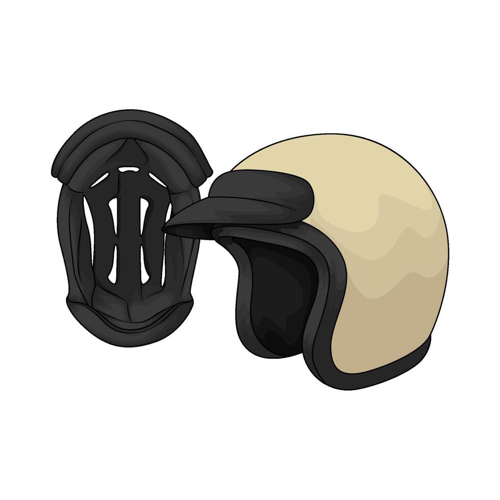 illustration of helmet without visor vector