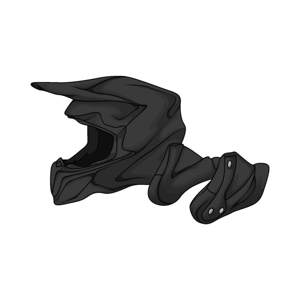 illustration of Black Motorcycle Helmet vector