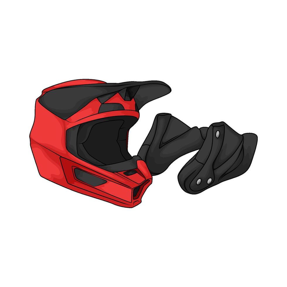 Red Racing Helmet vector