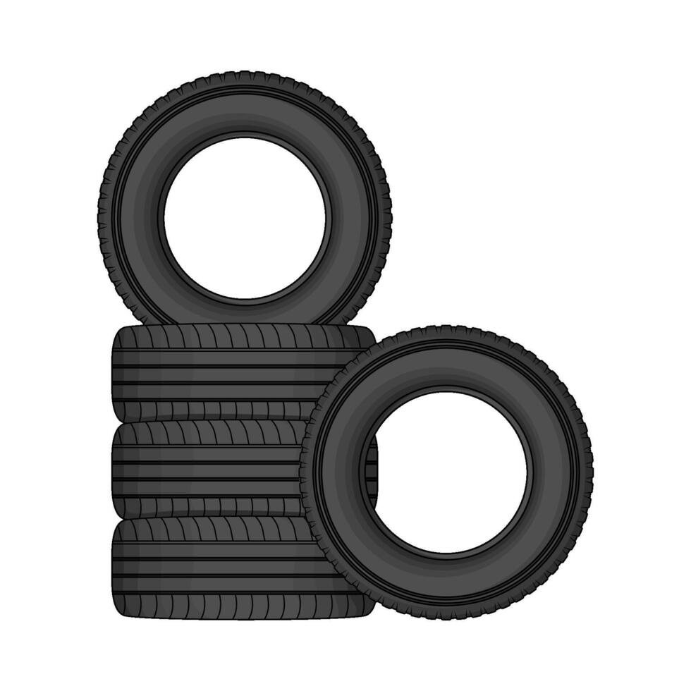pile of tires vector