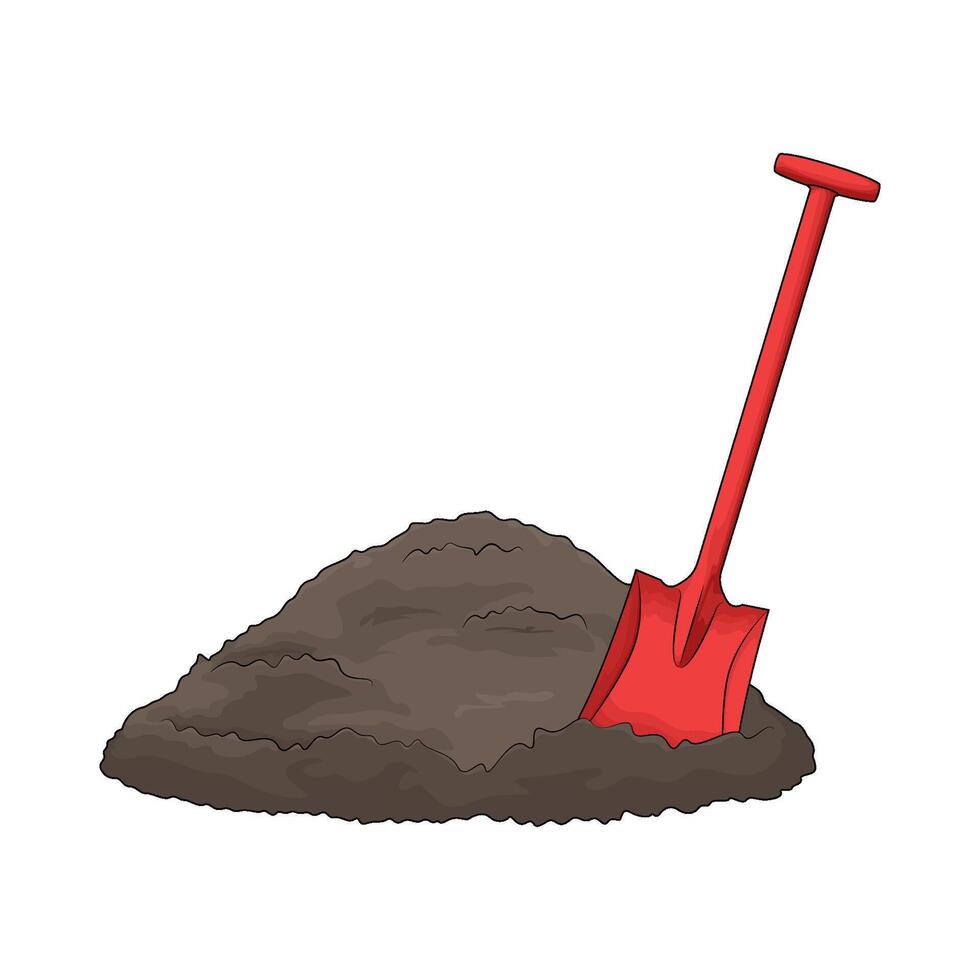sand with red shovel vector
