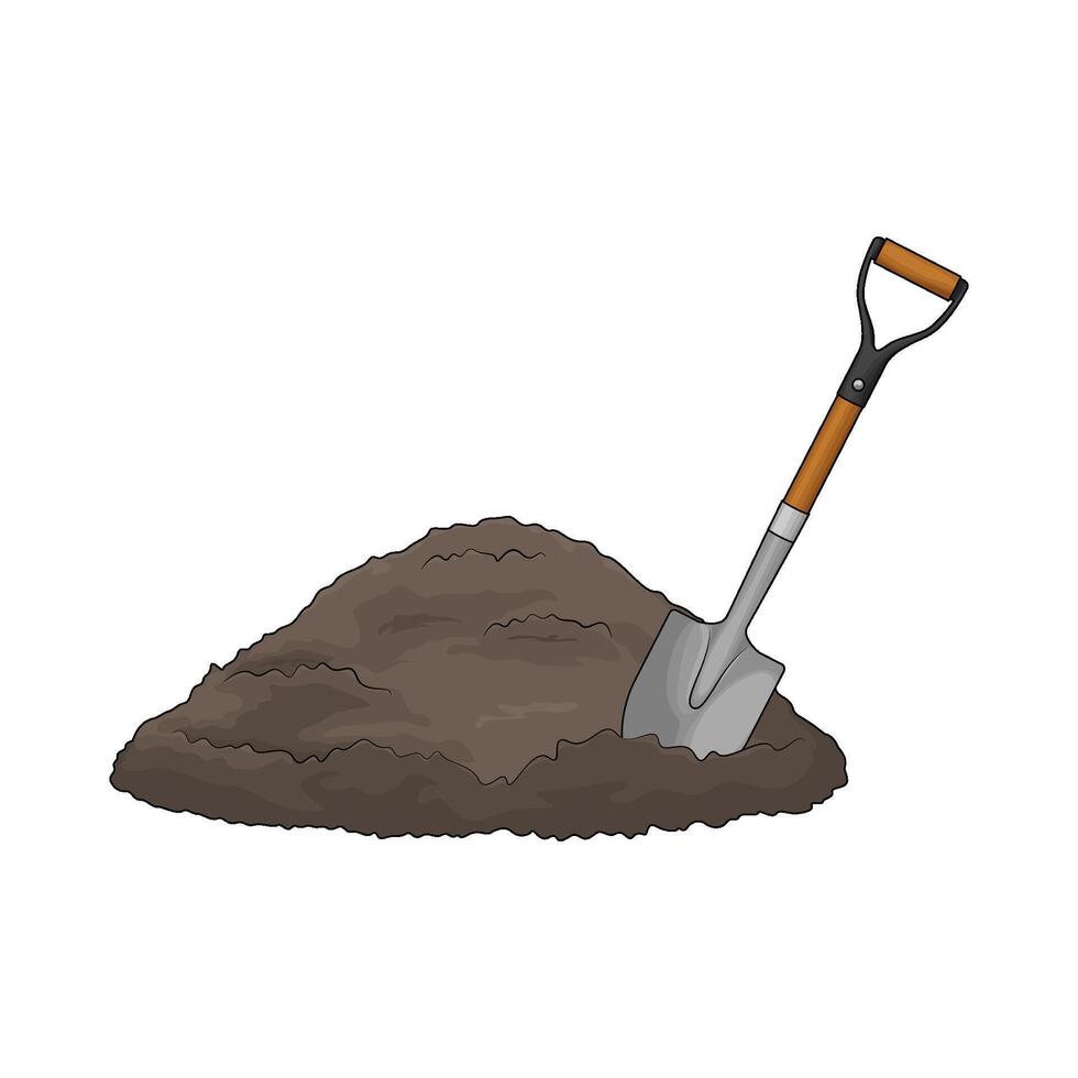 sand with shovel vector