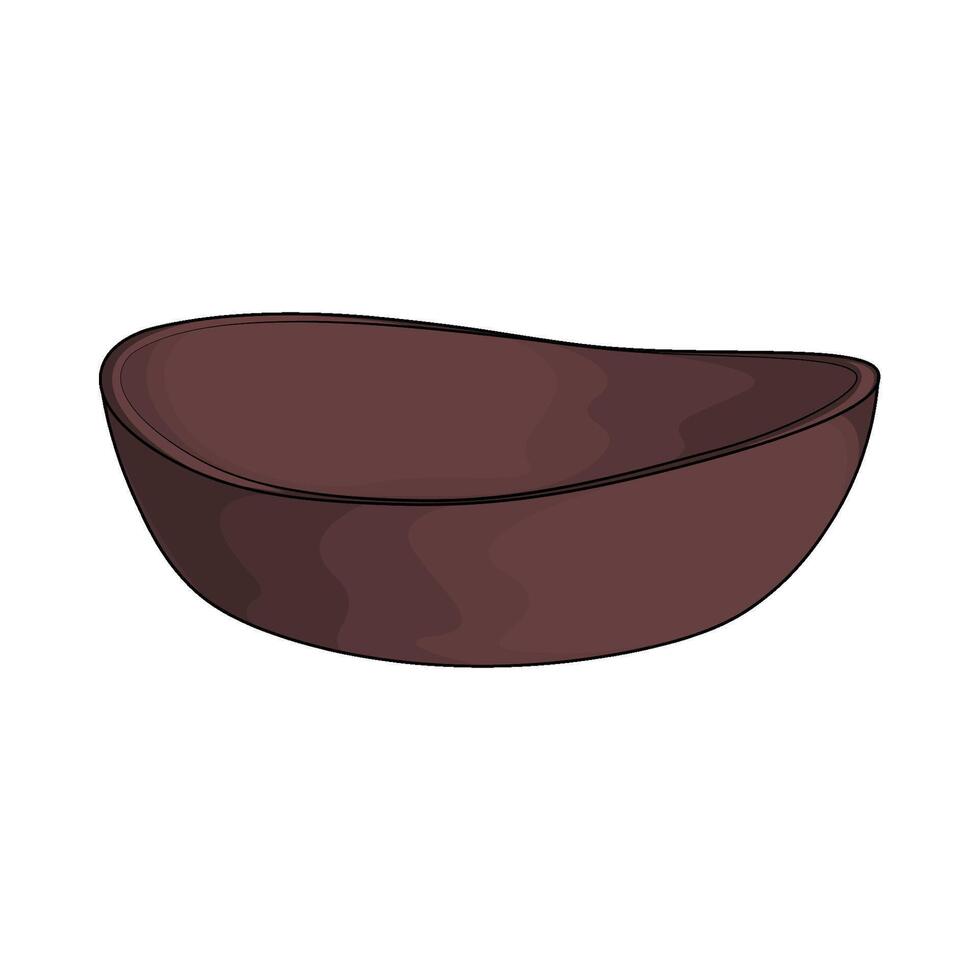 luxury wooden bathtub vector