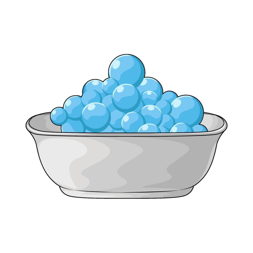 illustration of bathtub with bubbles vector