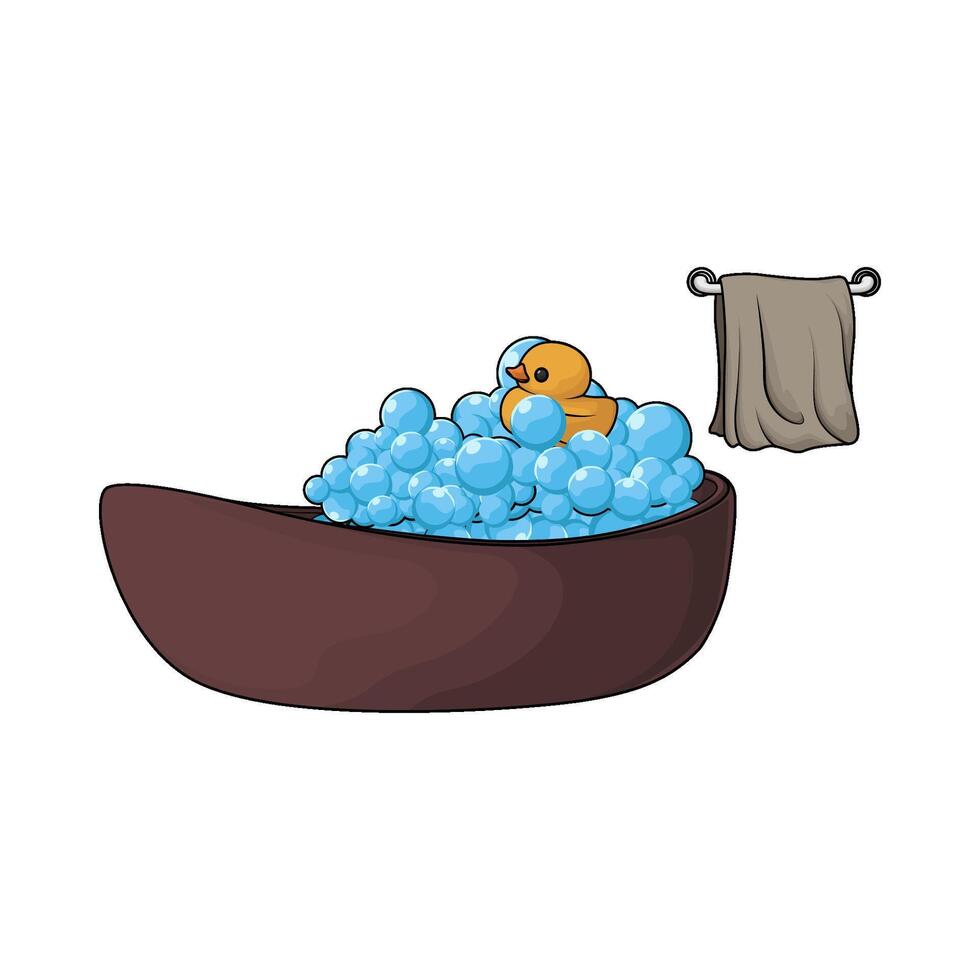 duck in the bathtub vector