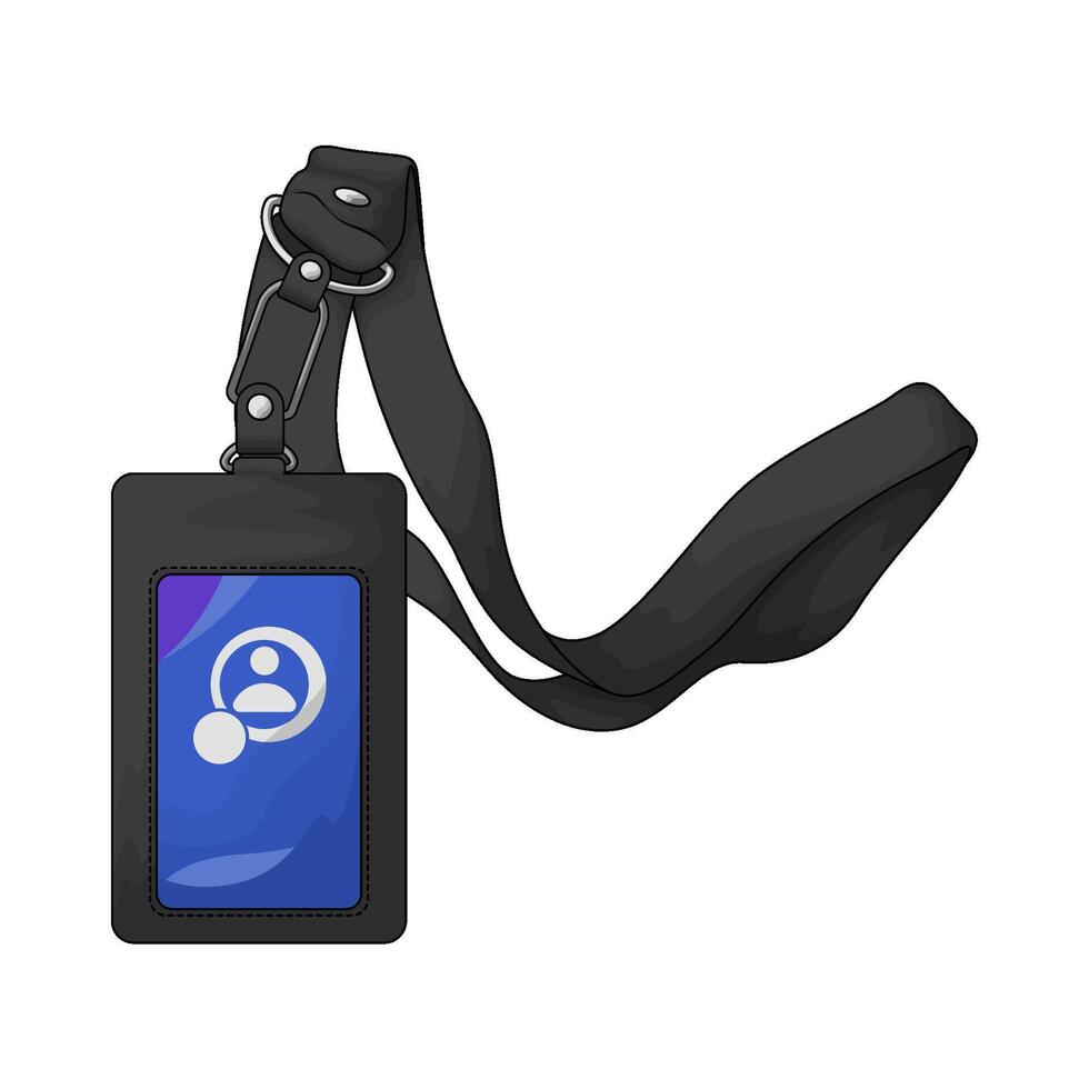 id card with black strap vector