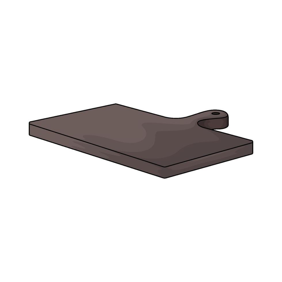 illustration of simple wooden cutting board vector