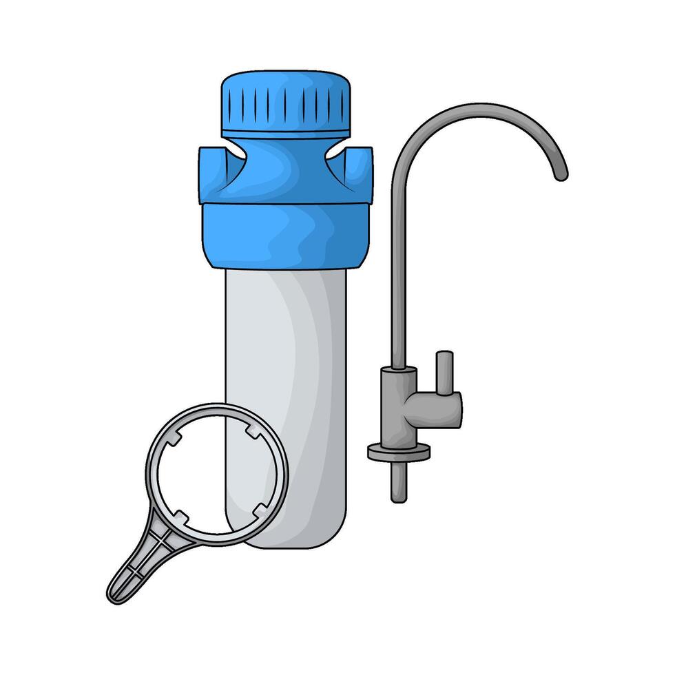 water filter with faucet illustration vector