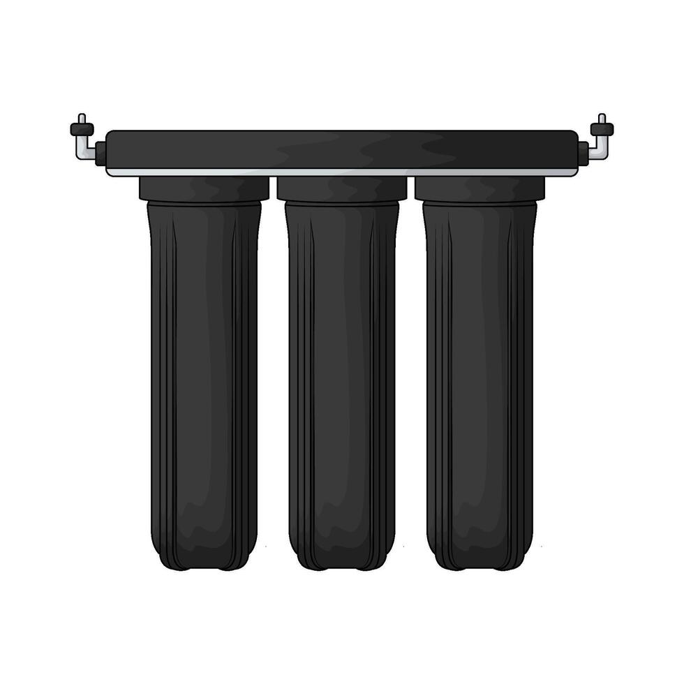 illustration of water filter system vector