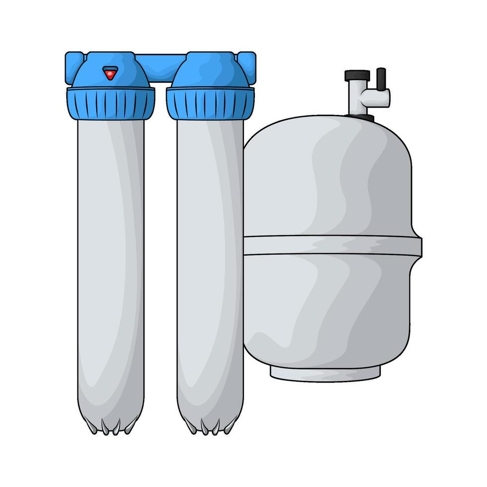 Home Water Filter system illustration vector