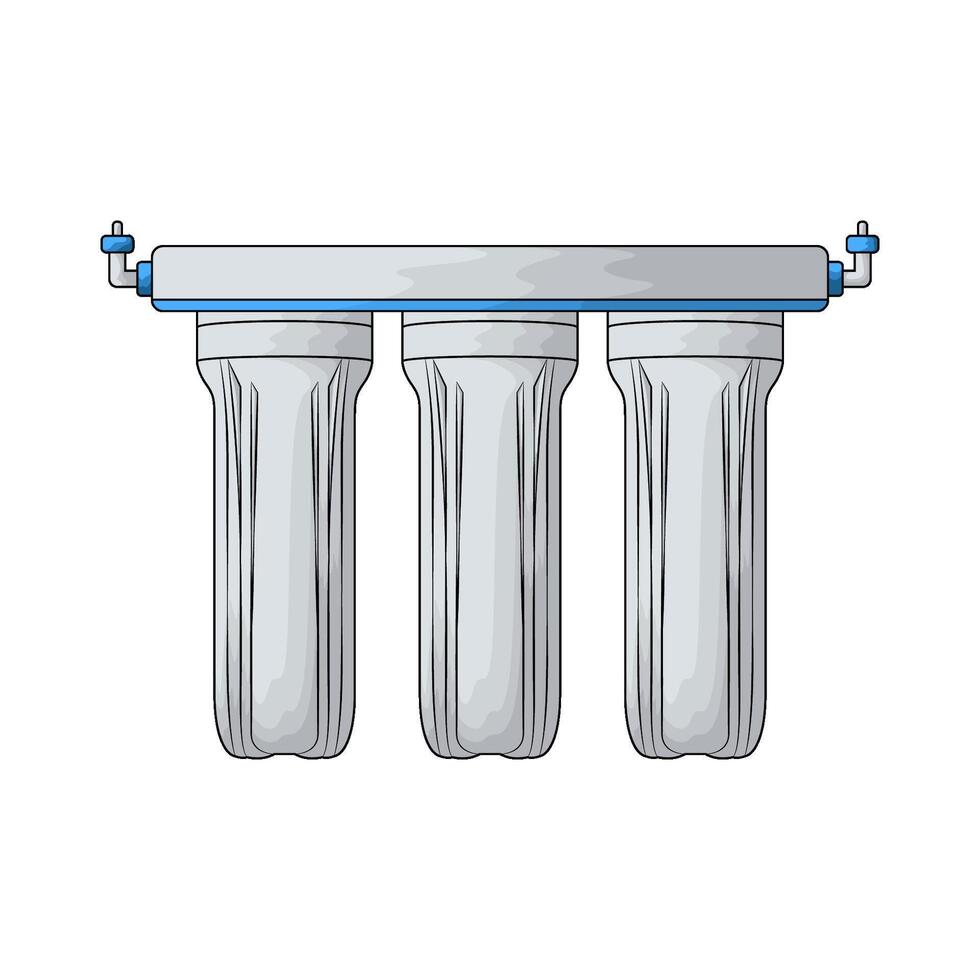 water filter system illustration vector
