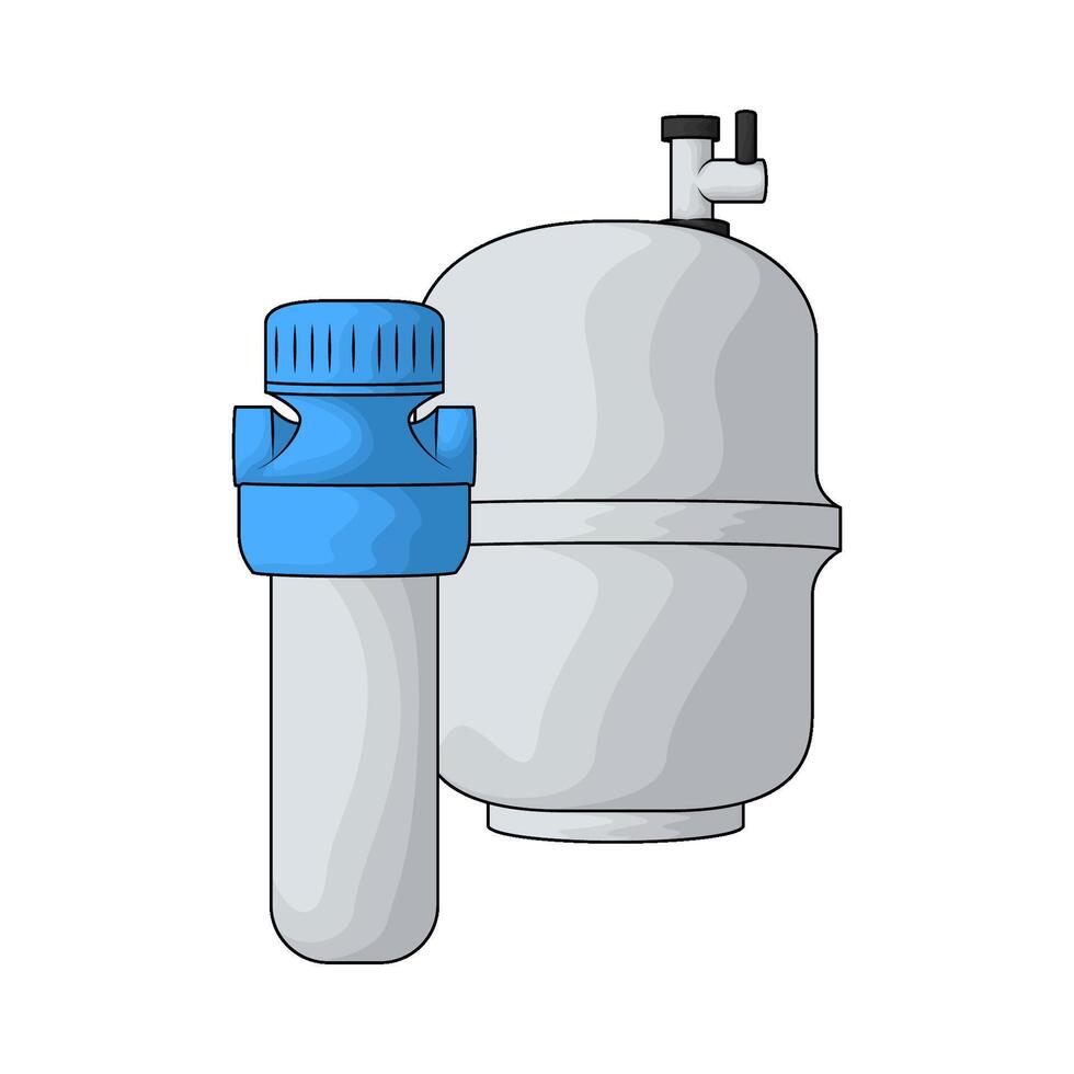 illustration of house water filtering system vector