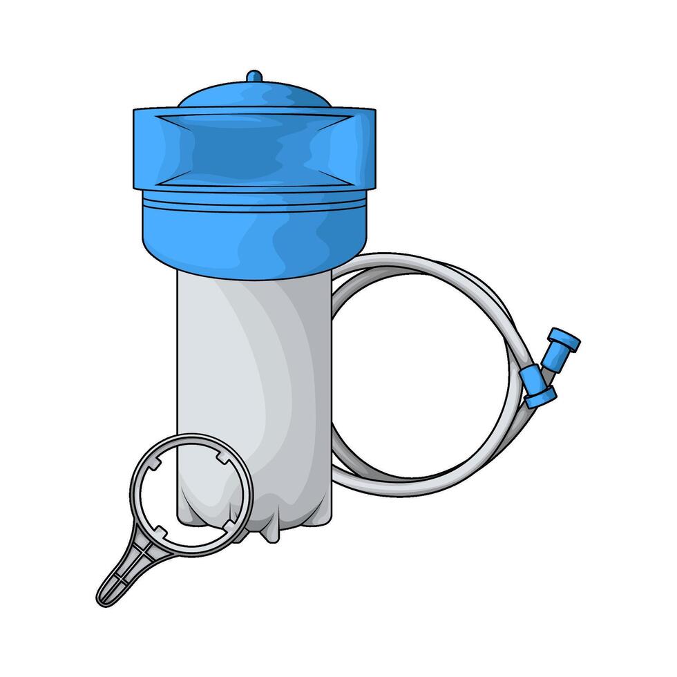 water filter with pipe illustration vector