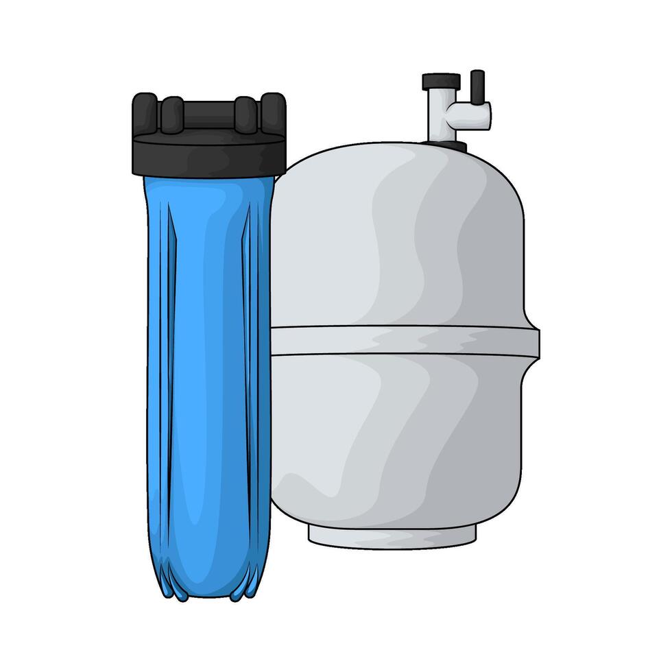 house water filtering system illustration vector
