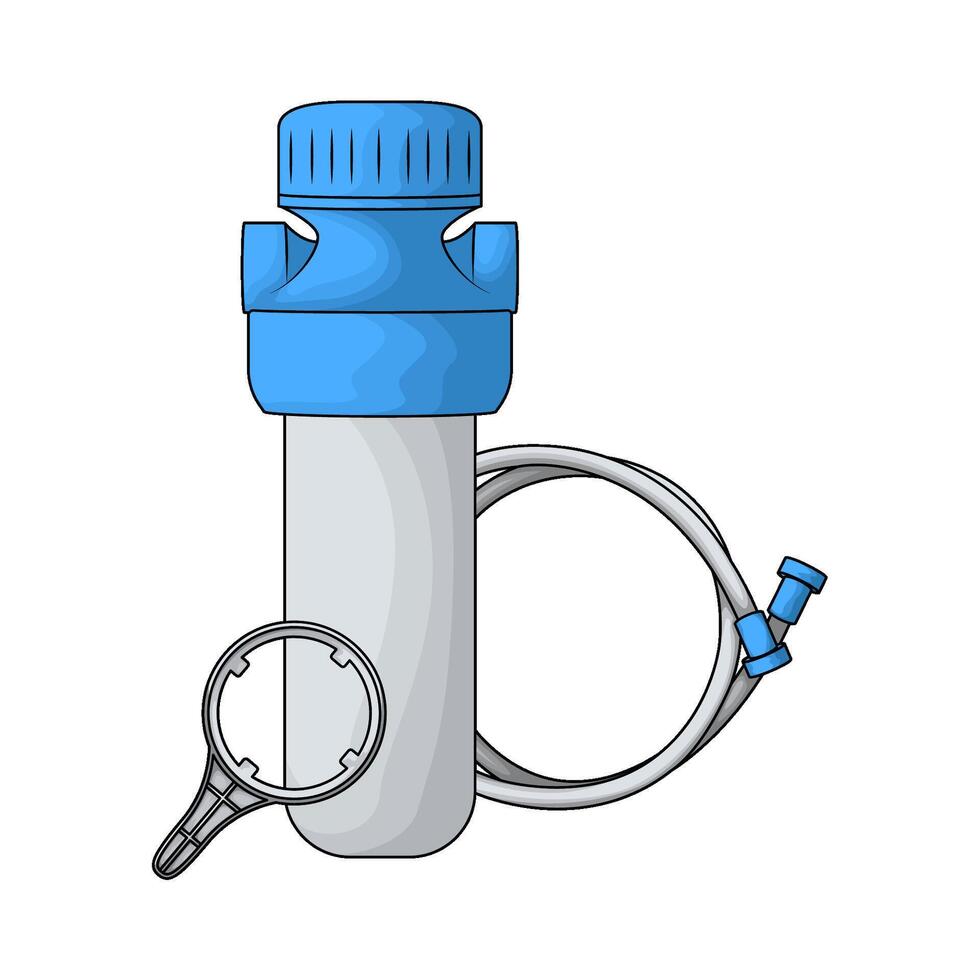 water filter with pipe vector