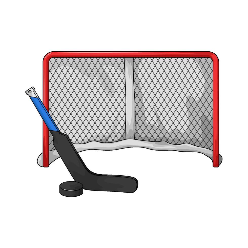 illustration of Ice Hockey Stick and Puck vector