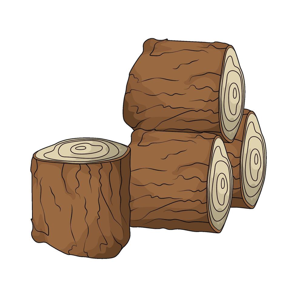 pile of woods vector