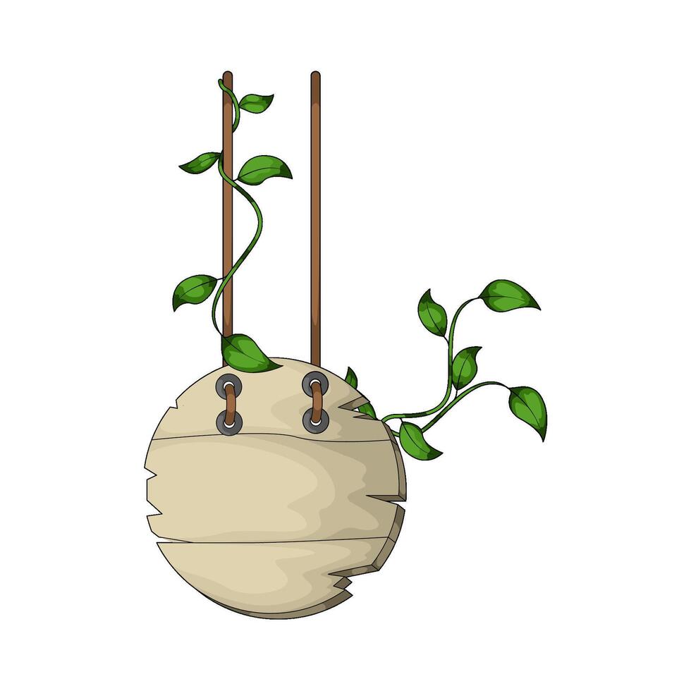 illustration of leaves on wood vector
