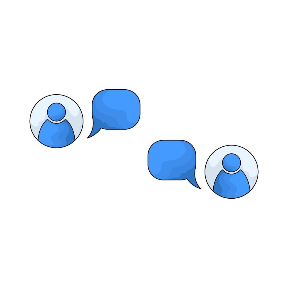 chat box between two people illustration vector