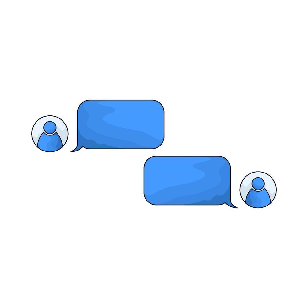 illustration of chat box between two people vector