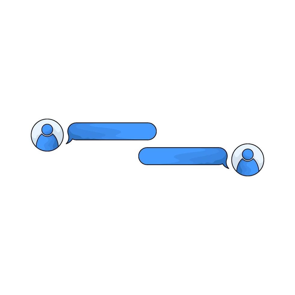 conversation box between two people illustration vector