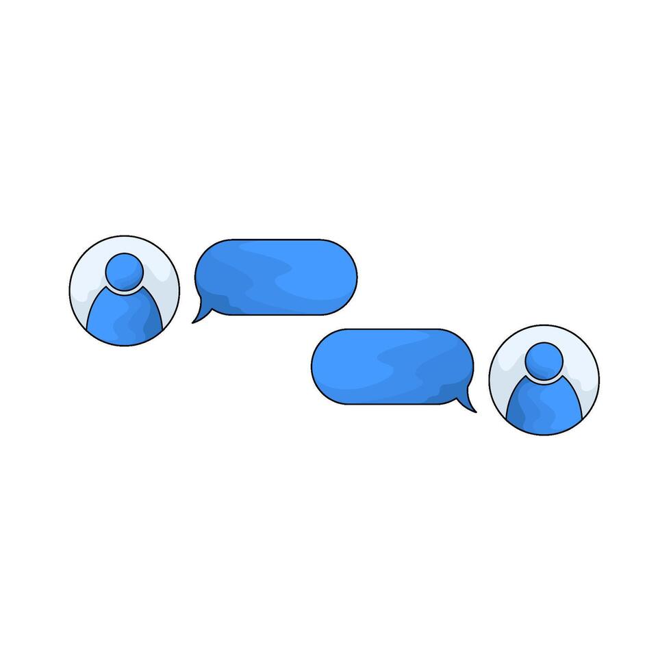 chat box between two people vector