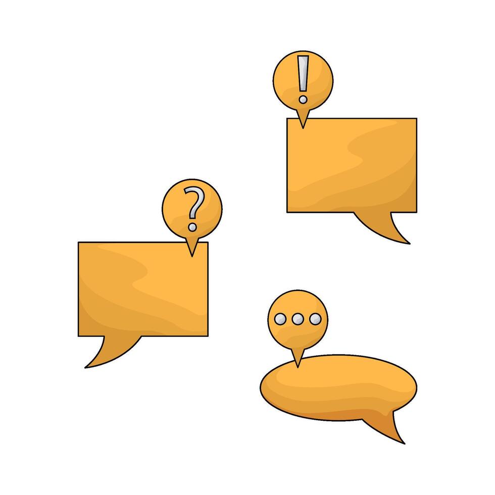 illustration of three chat box vector