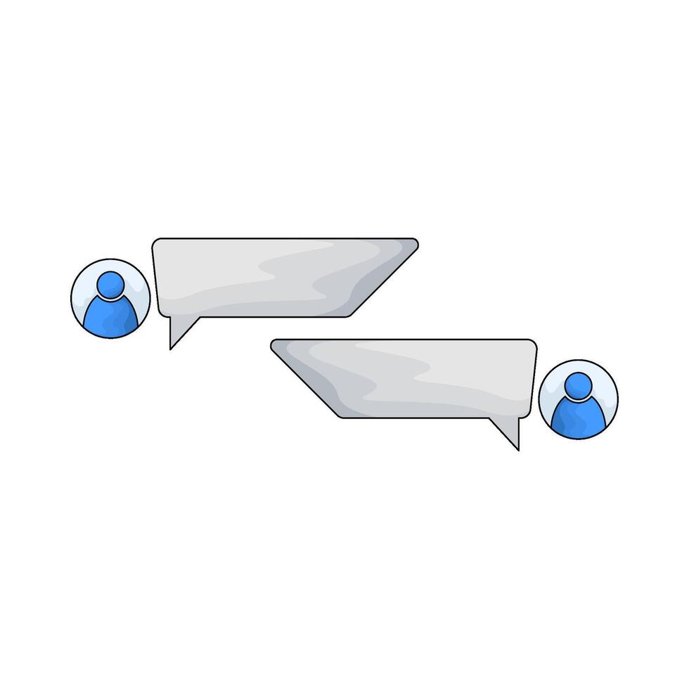 illustration of conversation box between two people vector