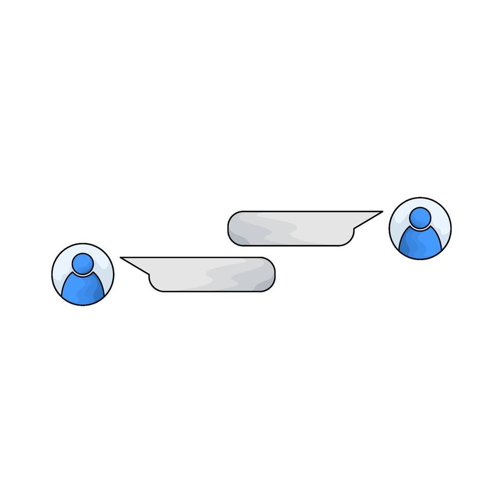 conversation box between two people vector