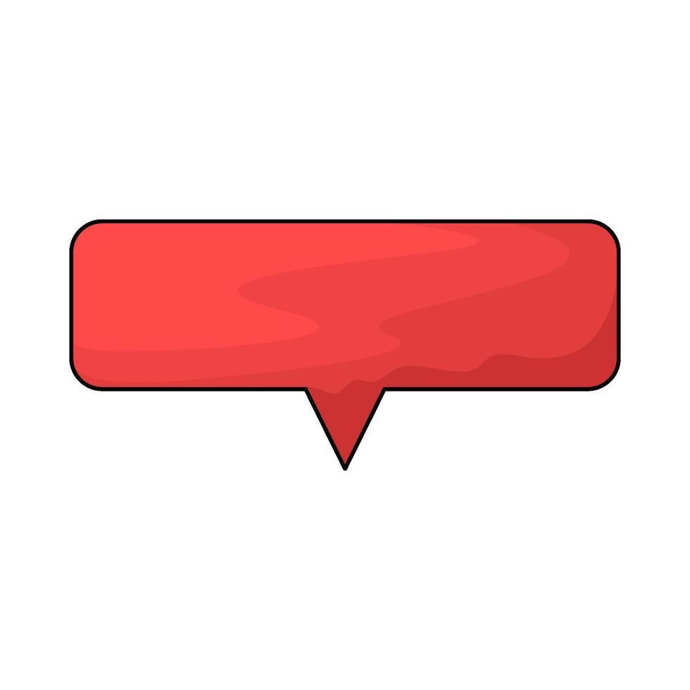empty red chat box vector