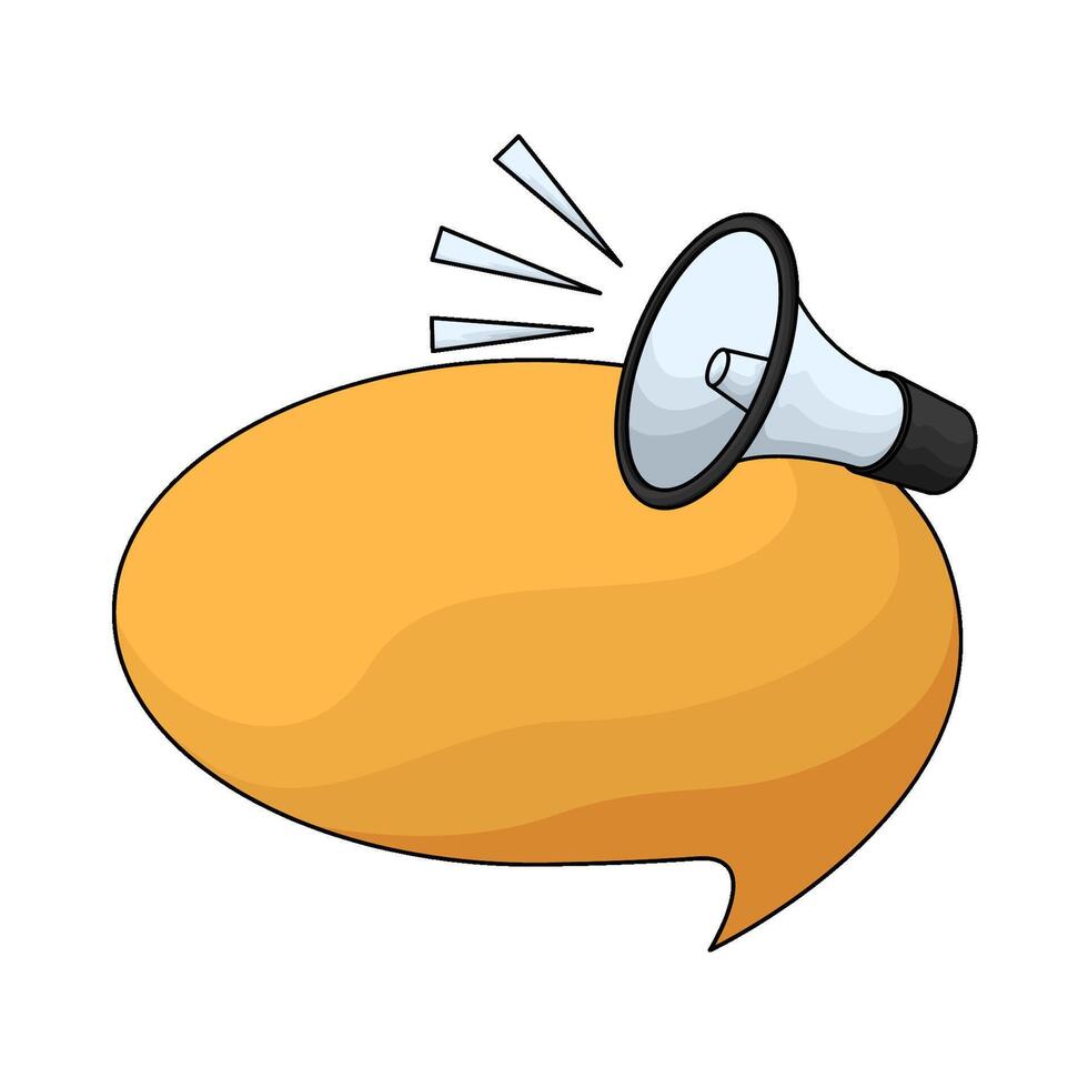 chat box with megaphone vector