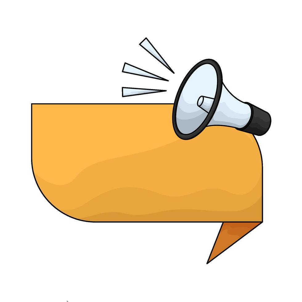 illustration of chat box with megaphone vector